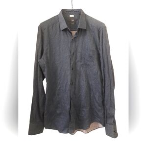 Z Zegna - Mens Floral Casual Button Down Shirt - Blue - 15 3/4